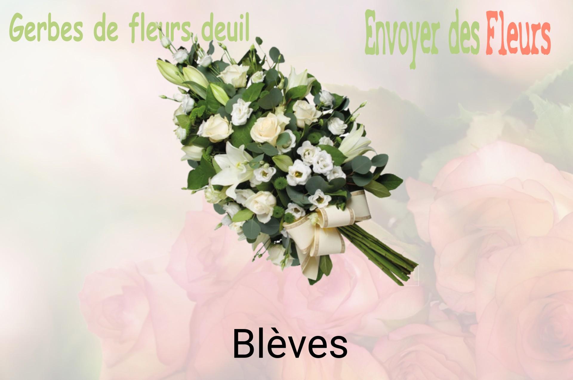 Gerbe de fleurs de deuil livrée à Blèves